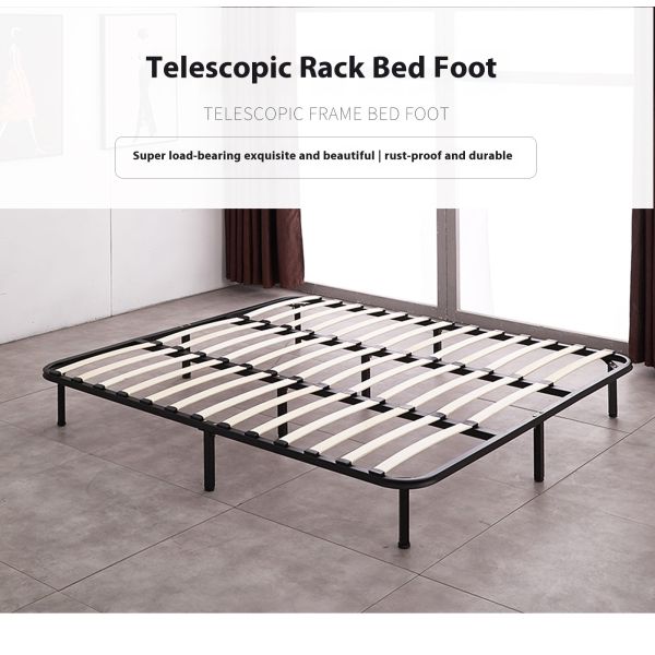 Adjustable Retractable T-shaped Metal Foot Bed Frame Modern Style Shelf Furniture Hardware Comfortable Support Bed Legs