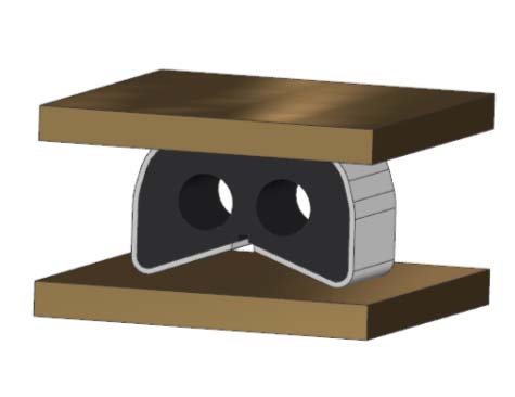 SMD 25mm Rubber Flat Gasket Silicone Ring Type Surface Mount Technology