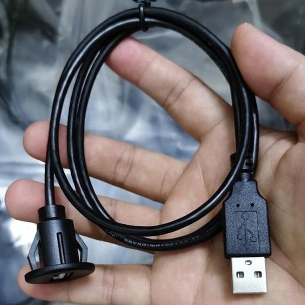 CUSTOM 1M Car Dashboard Flush USB A Male to USB A Female Panel  Mount Cable