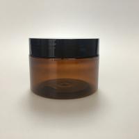 Por mayor 8 oz 250ml 250g Jarrón de alimentos Contenedor de almacenamiento Forma redonda PET plástico con LIDS negro