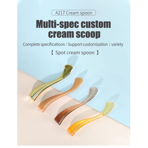 Plastic Custom Cosmetic Packaging Luxury Face Cream Spoon 71.7mm * 13.7mm