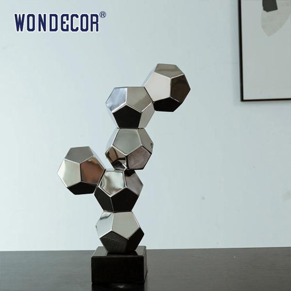 Indoor Abstract Geometry Metal Art Decoration Geometry Cube Stainless Steel Sculpture