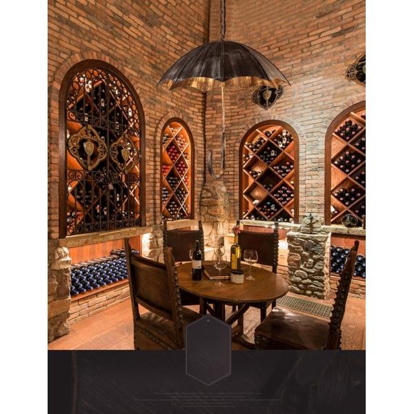 Retro creative umbrella lamp wind industrial loft do the old wrought iron chandelier（WH-VP-148)