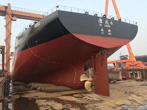 Dia 1.0m 6 Layer Ship Launching Airbags Large Bulk Carriers Launched Smoothly