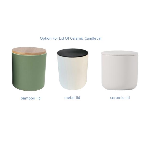 Nordic Cylinder Candle Jars Matte Color Empty Ceramic Candle Vessel Candle Jars