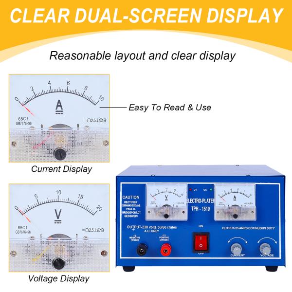 Машина для электропокрытия золота и серебра Tooltos 15V 10A для покрытия ювелирных изделий DIY