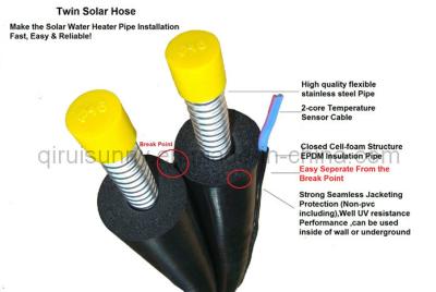 Customizable Pre-Insulated Twin Pipe Solar Hose for Liquid Medium Sensor Cable Option