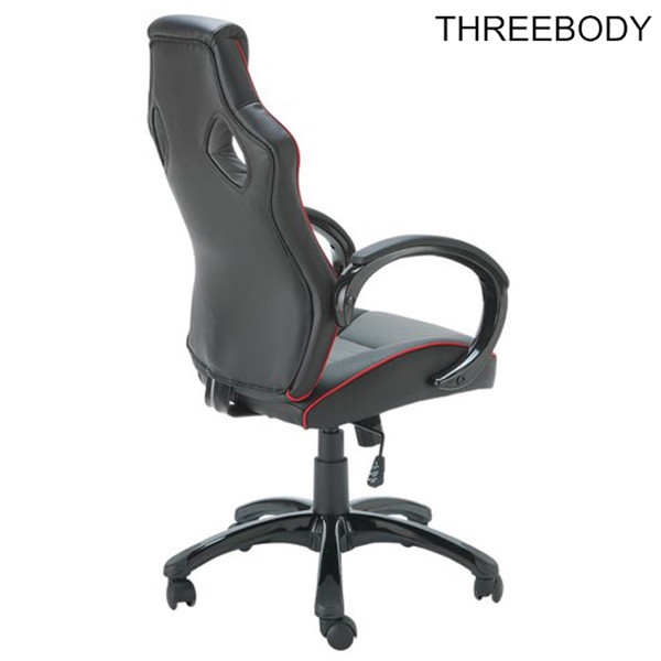 Black And Gray Executive Racing Office Chair Human - Oriented Ergonomic Designed