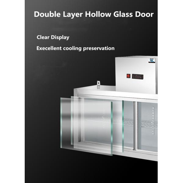 180W Stainless Steel Kitchen Fridge Freezer 140L Anticorrosive Wall Mounted