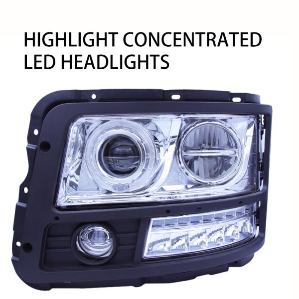 Black Foton Aumark Original Delon F3000 Truck Assembly with 24V LED Headlight Assembly