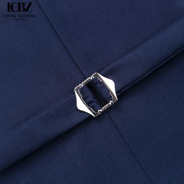 Темно-синий костюм с одной грудью для профессиональных торжественных мероприятий и свадеб