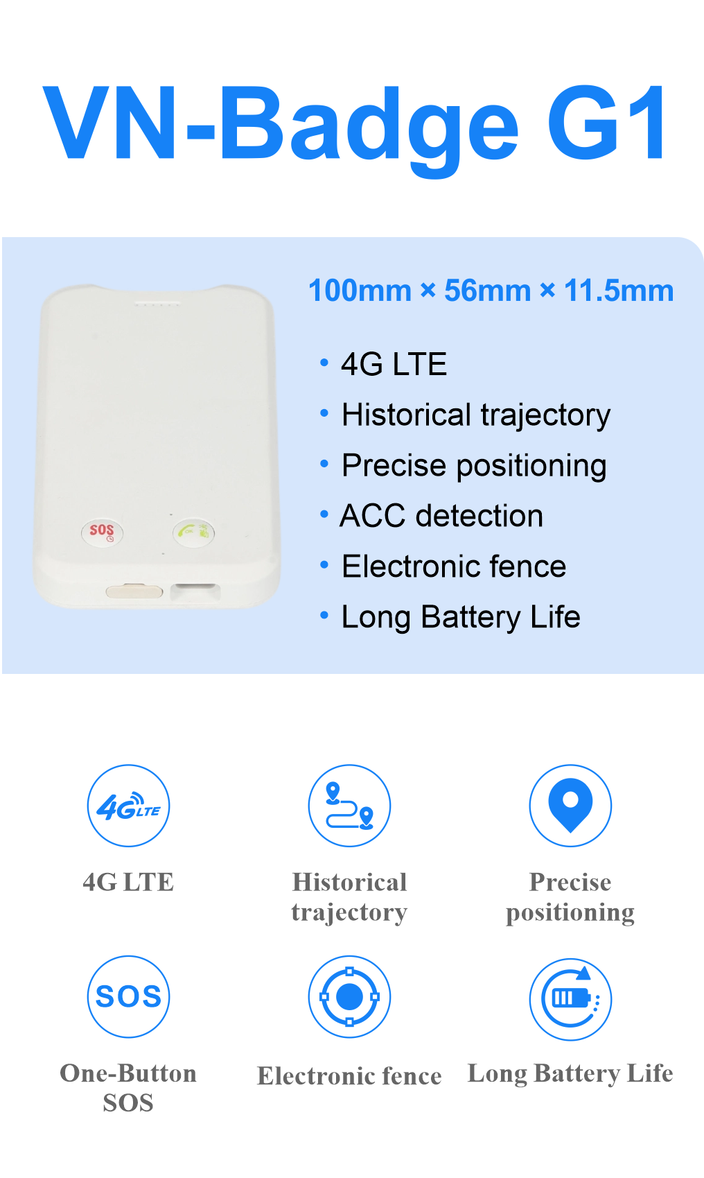 VN-Badge G1 4G LTE Smart Electronic ID Badge