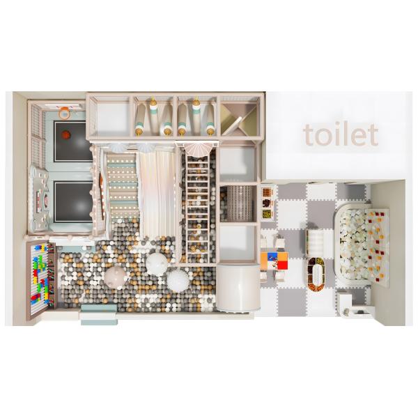 Clock Themed Indoor Playground Fun Safe Commercial Play Equipment For Toddler