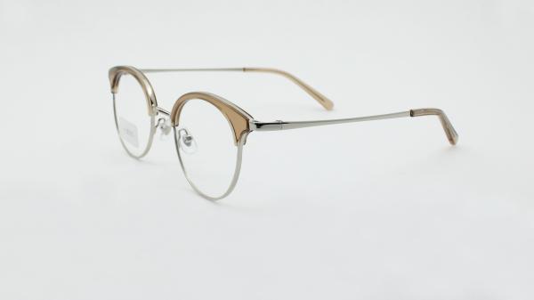 Round Optical Eyewear Non-prescription Eyeglasses metal acetate Frame Vintage Eyeglasses Clear Lens for Women and Men