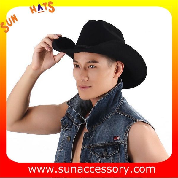 6200372 Sun Accessory customized winner fashion wool felt west cowboy hats, men
