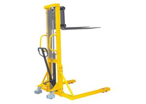 Adjustablemanual Hydraulic Pallet Stacker , Straddle Stacker Forklift High