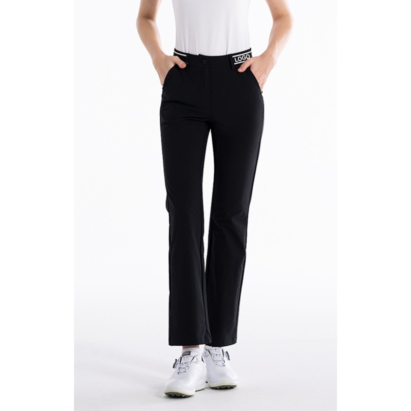 Women Elegant Micro Flare Golf Pants Slim Fit Height Boosting Ladies Golf Trousers