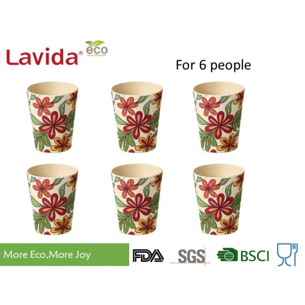 Christmas Design Bamboo Fiber Cup , Shatter Proof Biodegradable Bamboo Eco Mug