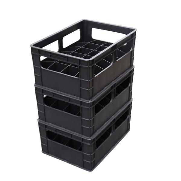 24 Plastic Beer Bottle Crate, Beer Crate For Sale, Transferheavy duty Black plastic storage box,milk crates heavy duty Transit storage