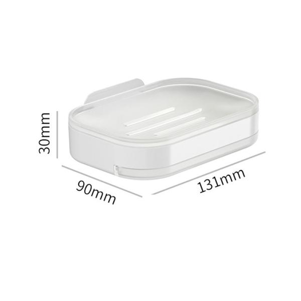No Drilling Strong Adhesive Plastic Shower Caddy Soap Holder for Bathroom and Kitchen
