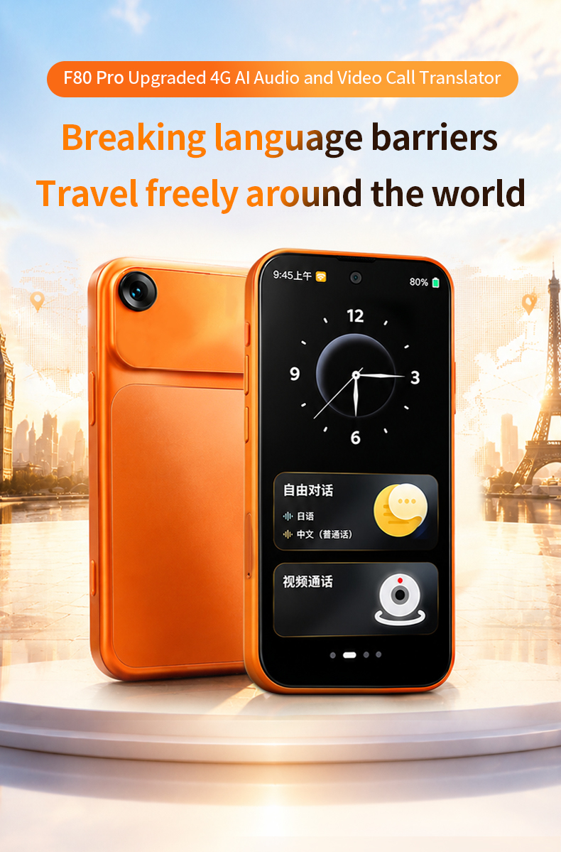 4G SIM Card Portable Smart Global Voice Translator Machine Offline Language Translation Device