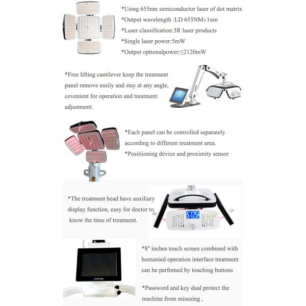 Обработка плешивости алопесии машины 650nm роста волос лазера диода LLLT