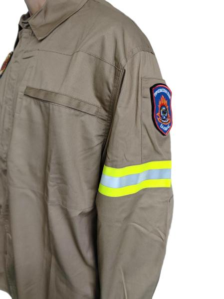 Fire Fighting Work Outerwear Flame Retardant Heat Resistant Advanced Material With Reflective Strips Military Uniform Clothing