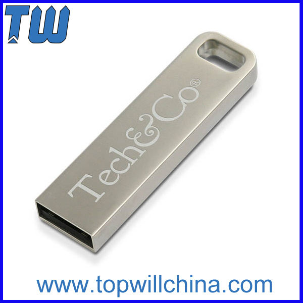 Stainless Metal 4GB Flash Drive for Business Man and Company Gift