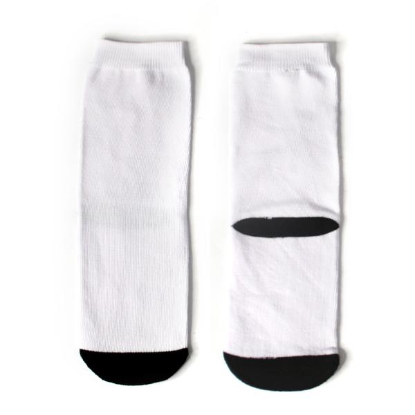 Blank Polyester White Sublimation Socks For Customized Photos Printing