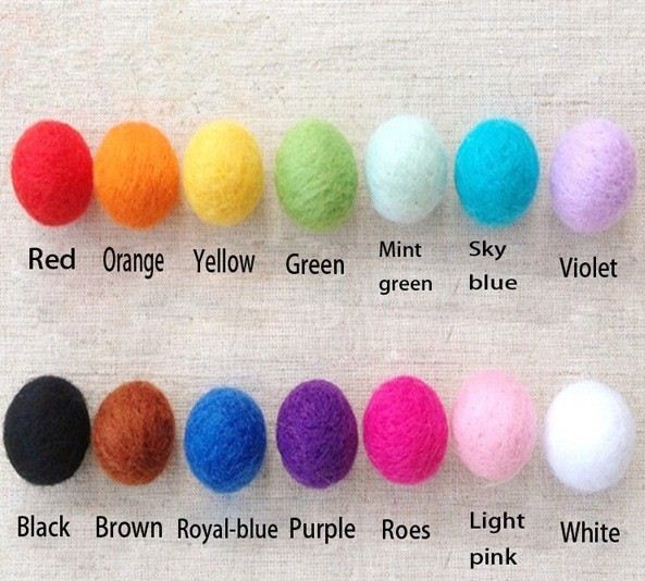 china factory Colored Pure Genuine  6-Pack XL 100% Wool Dryer Balls