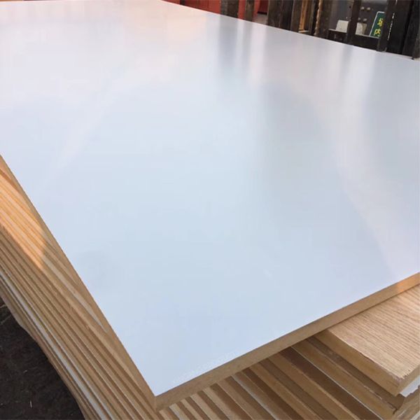 High Gloss White Melamine MDF Sheets Mirror Finish Luxury Series Anti Fingerprint