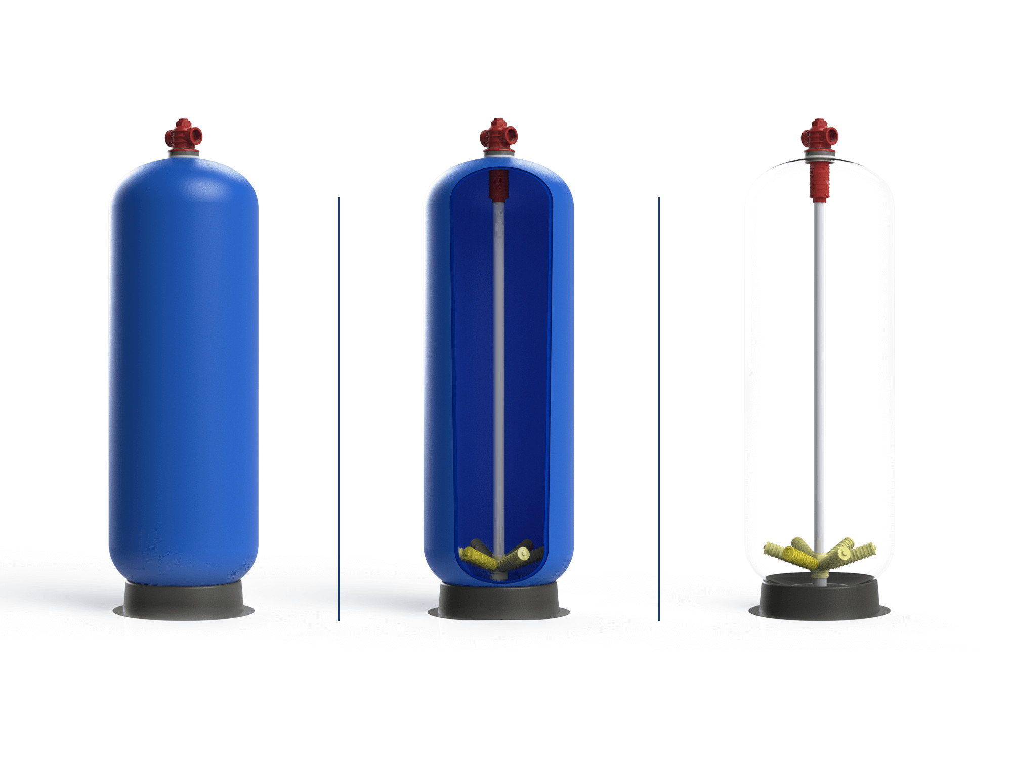 1000L Industrial Fibreglass Pressure Tank , FRP Water Filter Tank CE ISO9001