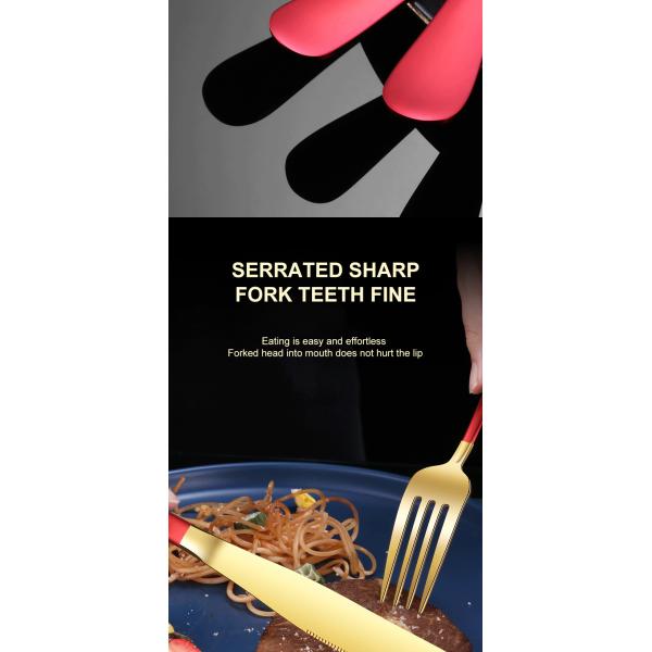 24 Pieces Stainless Steel Cutlery Knife Fork Spoon Flatware Cubiertos with Gift Box