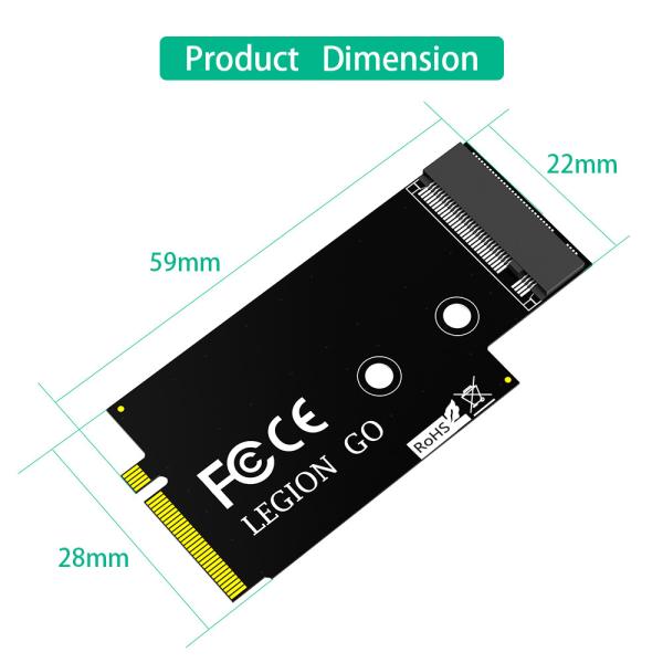 NGFF M.2 Key-M PCI-E 4.0 M2 NVME SSD конвертер адаптерная карта для Lenovo Legion Go ручной конверсии