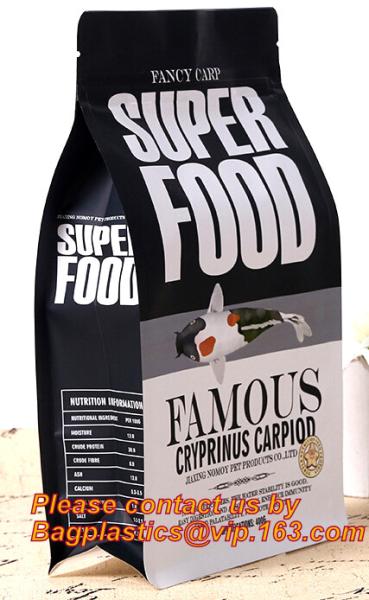 Pet Food Feed Packaging Bag Stand Up Pouch With Zipper Top, Food Pouch Pet Food Packaging Bag