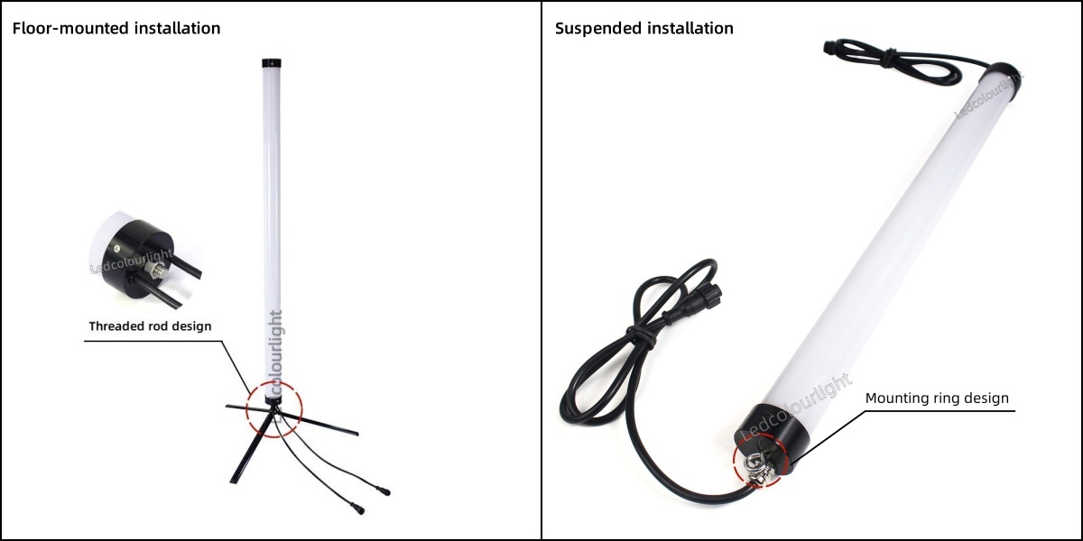 1.5m 40mm RGB LED 3D Pixel Tube Light with Tripod Stand