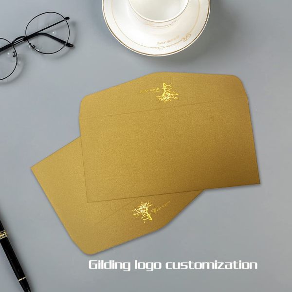 Printing Mini Kraft Paper Envelopes Gold For Packaging Mailing