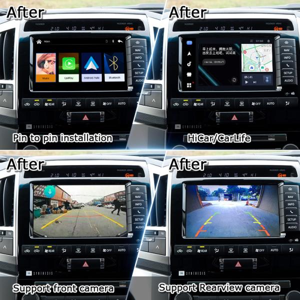 プラグアンドプレイ Apple CarPlayインターフェイス for Land Cruiser 200 2013-2021 多言語,360カメラ,逆カメラサポート