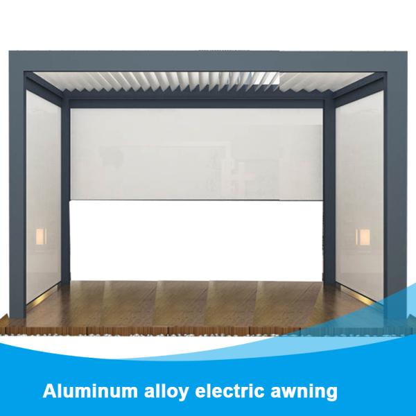 Modern Courtyard Intelligent Electric Louver Pavilion Villa Outdoor Sun Room Automatic Flipping Chinese Gazebo