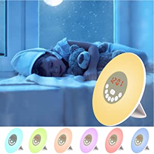 Touch Control DC5V Natural FM Wake Up Alarm Clock Light Sunset Simulation