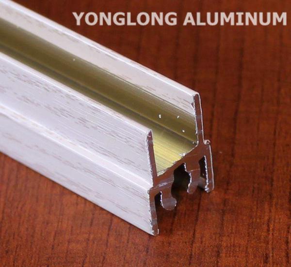 White Wardrobe Aluminium Profile For Cabinets Rectangular Shape