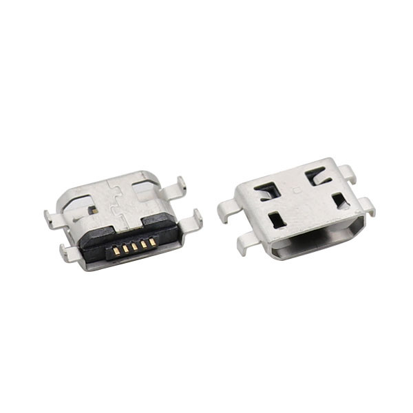 Соединитель 0.8mm USB держателя микро- женского гнезда 5P средний 4 фута окунает тонуть тип