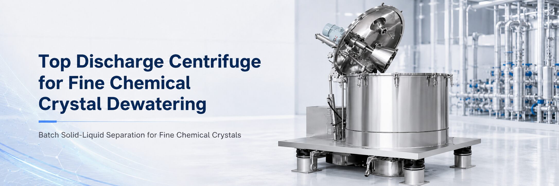 Fine Chemical Crystal Dewatering Top Discharge Centrifuge