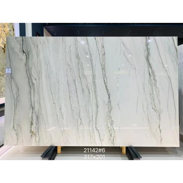 Brazilian Fish - Belly White Marble Luxury Stone Book-match Background Feature Wall Luxurious Flooring Stone