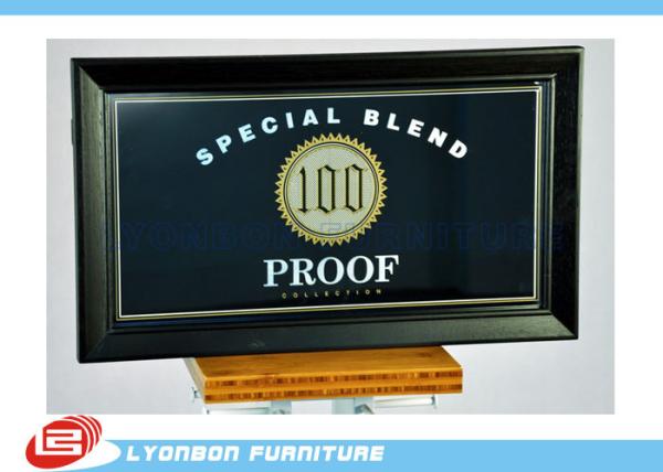 Store Durable Wood Display Accessory With Printing logo , Black MDF Display Sign
