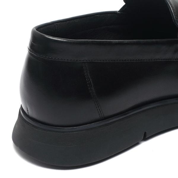 Black Anti Odor Mens  Breathable Genuine Leather Shoes