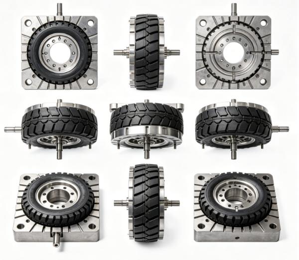 Custom Rubber Tire Mold with Precision Tolerance and Durable Mold Core Materials for Industrial Applications