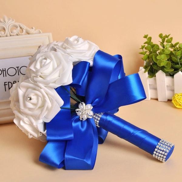 Wholesale Bride Hand Flowers bridal bouquet foam rose artificial flower bouquet for wedding