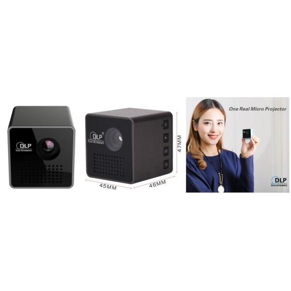 Portable HD DLP Projector Black Mini WIFI Projector / 1080p Smart Micro Projector