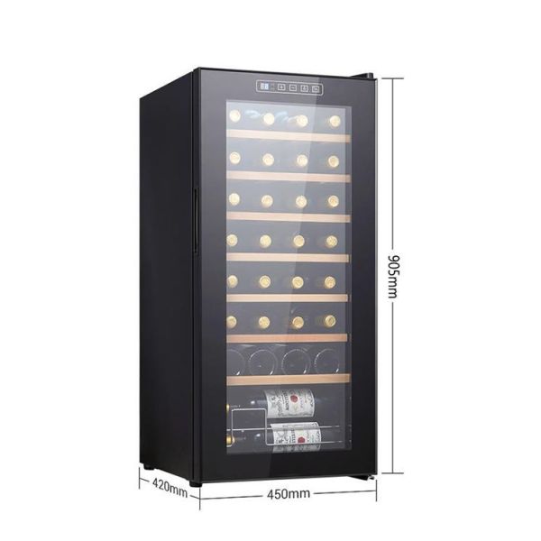 Freestanding 32-Bottle Wine Cooler with Digital Temperature Control and Adjustable Shelves